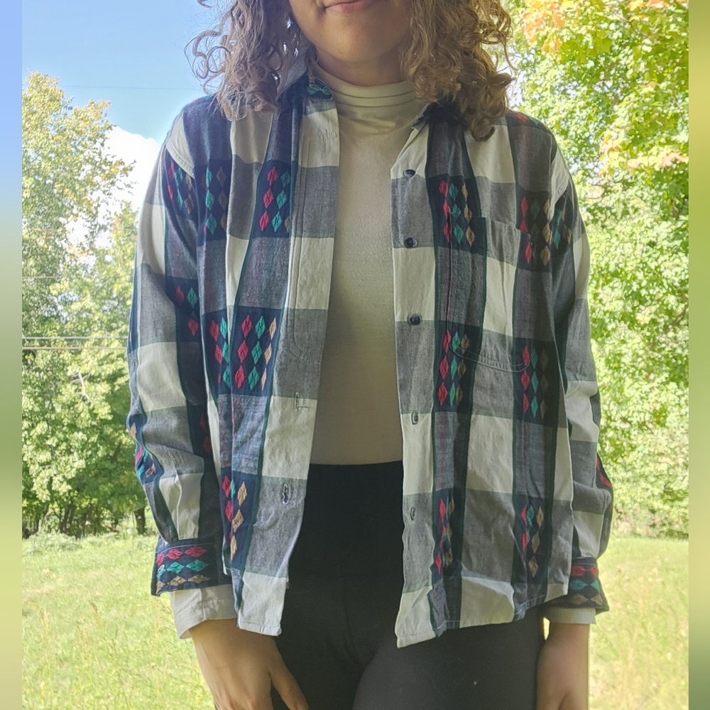 Vintage Patterned Button Up - image 2